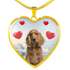 English Cocker Spaniel Print Luxury Necklace-Free Shipping
