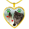 Selkirk Rex Print Heart Pendant Luxury Necklace-Free Shipping