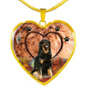 Hovawart Print Heart Pendant Luxury Necklace-Free Shipping