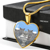 Cute British Shorthair Cat Print Heart Pendant Luxury Necklace-Free Shipping