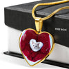 Lovely Burmilla Cat Print Heart Pendant Luxury Necklace-Free Shipping