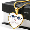 Cute Cat With Glasses Heart Pendant Luxury Necklace-Free Shipping