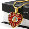 Tosa Inu Dog Print Heart Pendant Luxury Necklace-Free Shipping