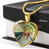Rhodesian Ridgeback Dog Print Heart Pendant Luxury Necklace-Free Shipping