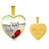 Exotic Shorthair Cat Print Heart Pendant Luxury Necklace-Free Shipping