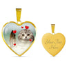 Scottish Fold Print Heart Pendant Luxury Necklace-Free Shipping