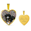 Entlebucher Mountain Dog Print Heart Pendant Luxury Necklace-Free Shipping