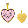 German Shorthaired Pointer Dog Print Heart Charm Necklaces-Free Shipping