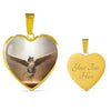 Norwegian Forest Cat Print Heart Pendant Luxury Necklace-Free Shipping