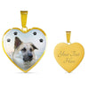 Chinook Dog Print Heart Pendant Luxury Necklace-Free Shipping
