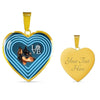 Miniature Pinscher Dog Print Heart Charm Necklaces-Free Shipping