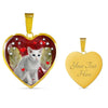 Oriental Shorthair Print Heart Pendant Luxury Necklace-Free Shipping