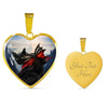 Bombay Cat Print Heart Pendant Luxury Necklace-Free Shipping