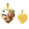 Pixie Bob Cat Print Heart Pendant Luxury Necklace-Free Shipping