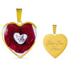 Lovely Burmilla Cat Print Heart Pendant Luxury Necklace-Free Shipping