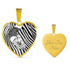 Black&White Snake Print Heart Pendant Luxury Necklace-Free Shipping