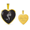 Amazing Great Dane Dog Print Heart Pendant Luxury Necklace-Free Shipping