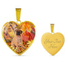 Cute Bullmastiff Print Heart Pendant Luxury Necklace-Free Shipping