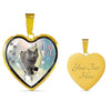 Lovely Korat Cat Print Heart Charm Necklaces-Free Shipping