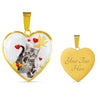 American Shorthair Print Heart Pendant Luxury Necklace-Free Shipping