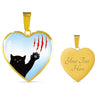 Cat Print Heart Pendant Luxury Necklace-Free Shipping