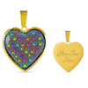 Colorful Paws Print Heart Charm Necklaces-Free Shipping
