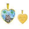 Cute American Shorthair Print Heart Pendant Luxury Necklace-Free Shipping