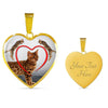 Bengal Cat Print Heart Pendant Luxury Necklace-Free Shipping
