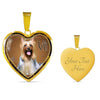 Australian Silky Terrier Dog Print Heart Charm Necklaces-Free Shipping