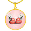 West Highland White Terrier (Westie) Print Circle Charm Luxury Necklace-Free Shipping