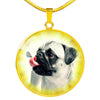 Cute Pug Dog Print Luxury Necklace-Free Shipping