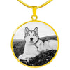 Cute Alaskan Malamute Print Luxury Necklace- Free Shipping
