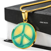 Glowing Peace Sign Print Luxury Necklace-Free Shipping