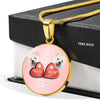 West Highland White Terrier (Westie) Print Circle Charm Luxury Necklace-Free Shipping