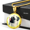 Cute Pug Dog Print Luxury Necklace-Free Shipping