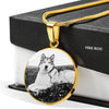 Cute Alaskan Malamute Print Luxury Necklace- Free Shipping