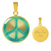 Glowing Peace Sign Print Luxury Necklace-Free Shipping