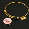 West Highland White Terrier (Westie) Print Circle Charm Bangle-Free Shipping
