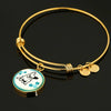 Cute French Bulldog Circle Pendent Luxury Bangle-Free Shipping
