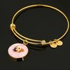 Labrador Retriever Print Circle Pendent Luxury Bangle-Free Shipping