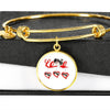 Japanese Chin Print Bangle-Free Shipping