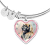 Leonberger Dog Art Print Heart Pendant Bangle-Free Shipping