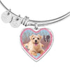 Norfolk Terrier Dog Heart Pendant Bangle-Free Shipping