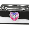 Nova Scotia Duck Tolling Retriever Dog Print Heart Pendant Bangle-Free Shipping