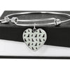 Labrador Retriever Pattern Print Luxury Heart Charm Bangle-Free Shipping