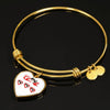 Japanese Chin Print Heart Pendant-Free Shipping