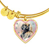 Leonberger Dog Art Print Heart Pendant Bangle-Free Shipping