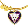Samoyed Dog Print Heart Pendant Bangle-Free Shipping