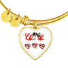 Japanese Chin Print Heart Pendant-Free Shipping