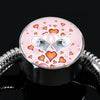 Maltese Dog Print Circle Charm Steel Bracelet-Free Shipping